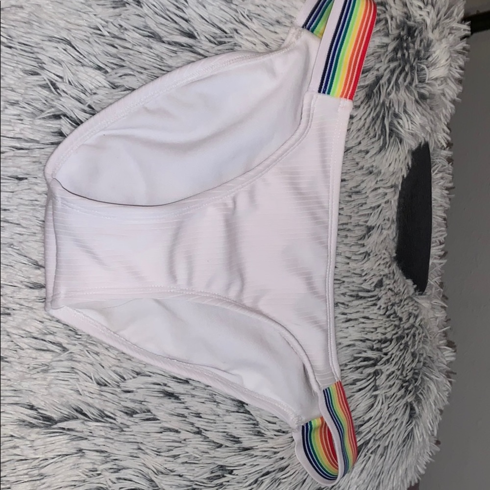 White bikini bottoms